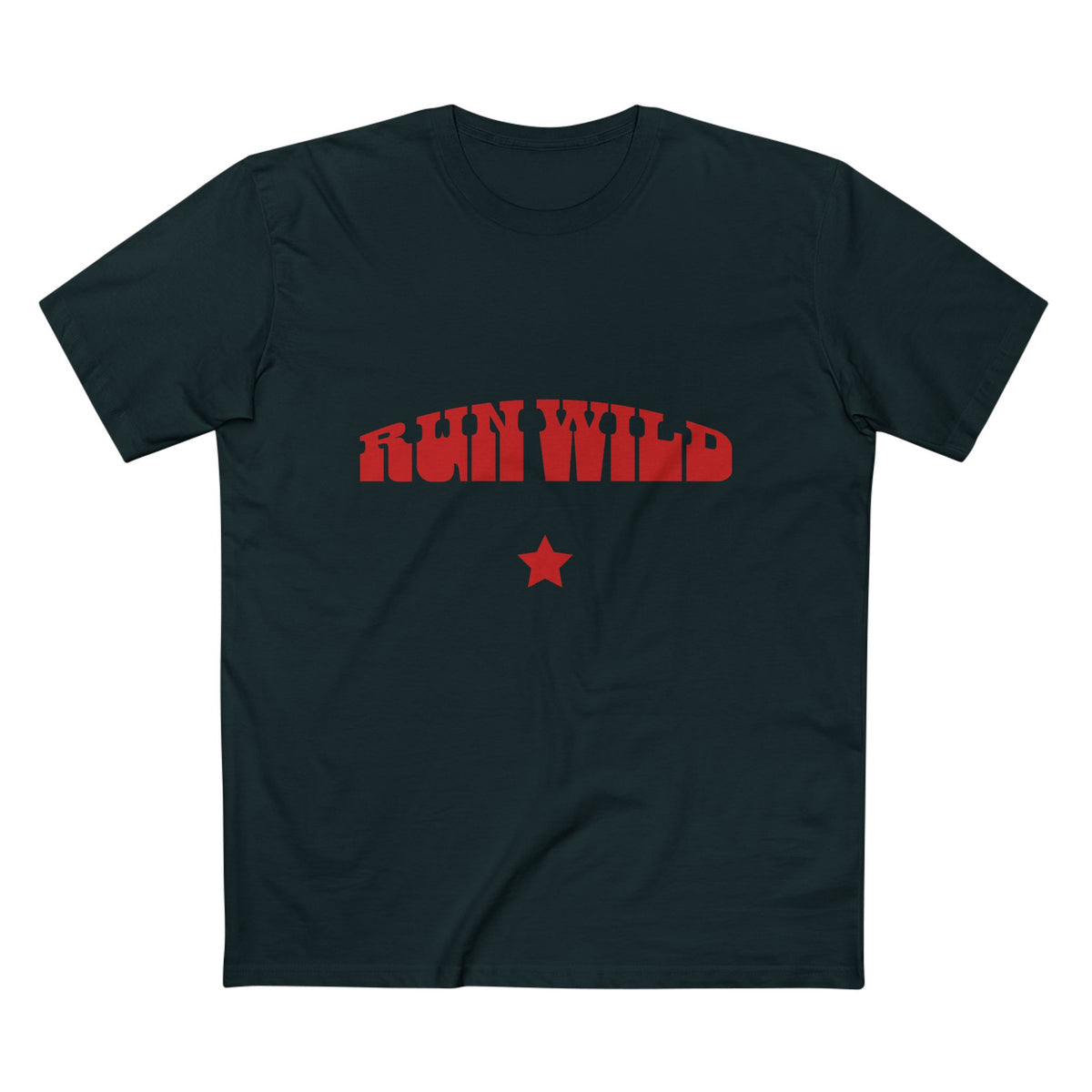 Run Wild T-Shirt — Retro Red Graphic Tee with Star