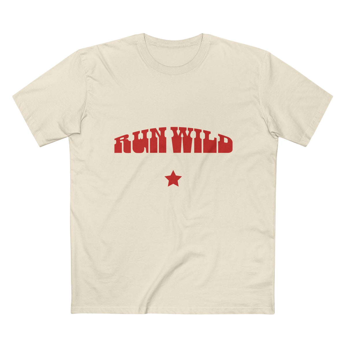 Run Wild T-Shirt — Retro Red Graphic Tee with Star