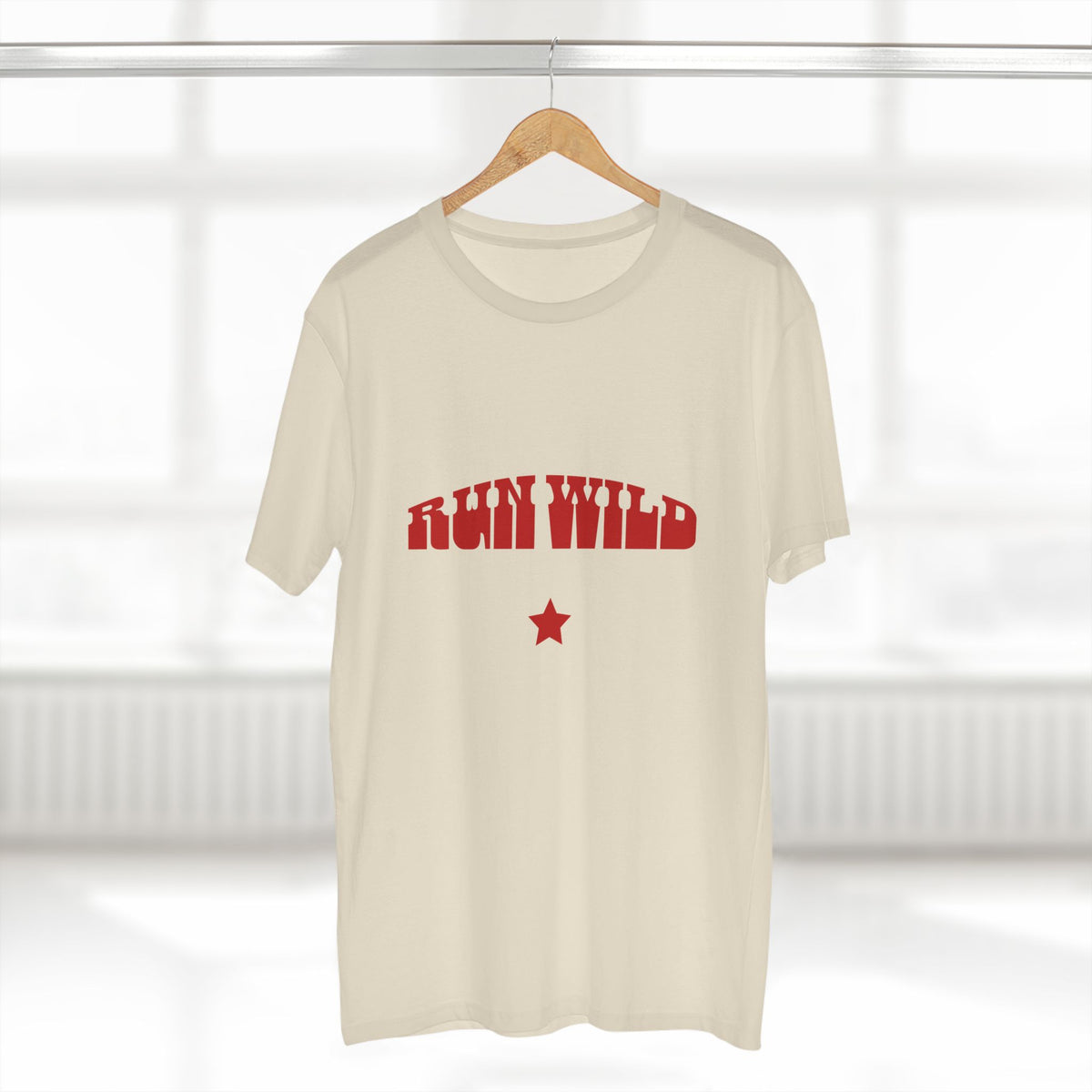 Run Wild T-Shirt — Retro Red Graphic Tee with Star
