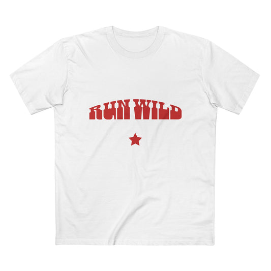 Run Wild T-Shirt — Retro Red Graphic Tee with Star