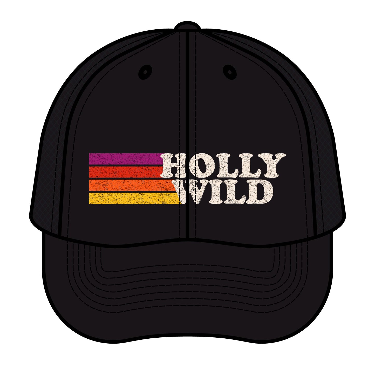 Trucker Hat - Retro Holly Wild Stripes.