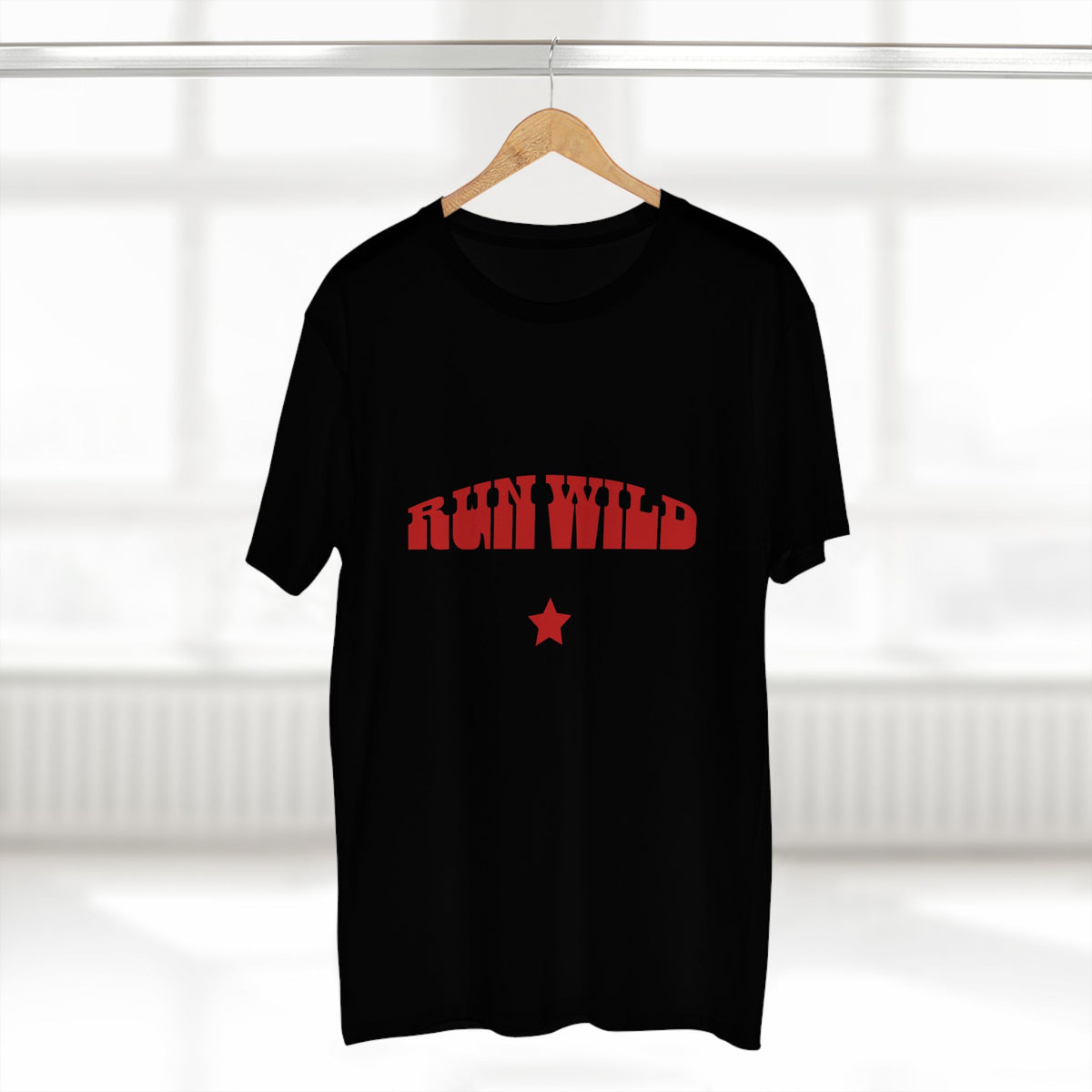 Run Wild T-Shirt — Retro Red Graphic Tee with Star